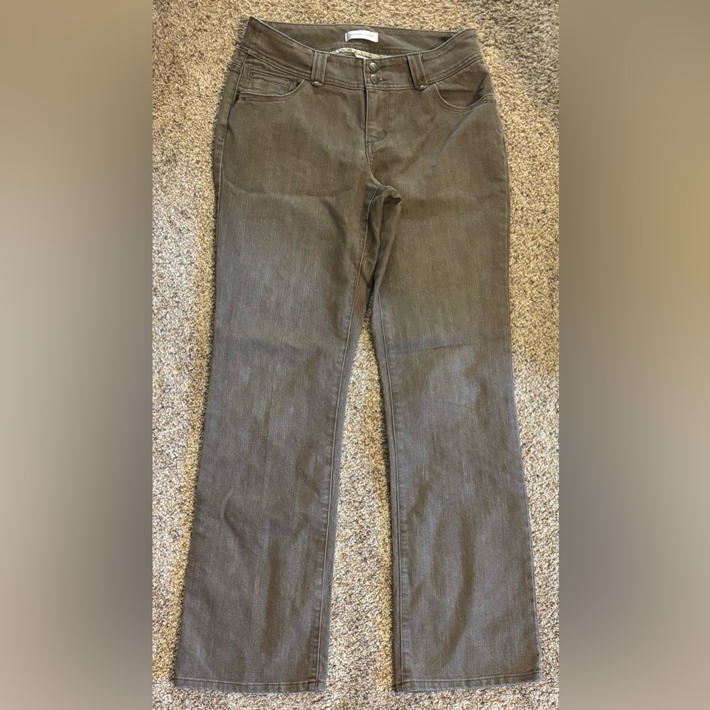 Christopher & Banks Women's Straight Leg Jeans in Gray